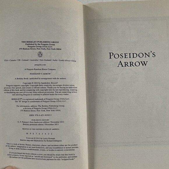 Poseidon's Arrow Dirk Pitt Adventure Paperback by Clive Cussler 2012 - Picture 3 of 6